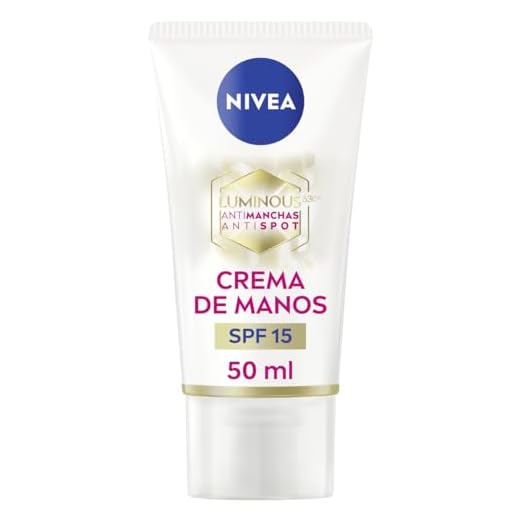NIVEA Luminous630 Crema de Manos Antimanchas (1 x 50 ml), crema hidratante con ácido hialurónico, crema nutritiva con protección solar 15