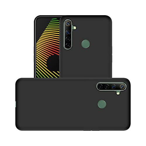 Image of Case Creation Compatible with Realme 6 2021 Back case, Realme 6 Slim Flexible Smart Look case with 360 Camera All Angle Protection (Pure Black)