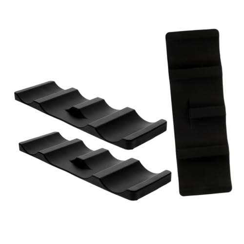 DECHOUS 3pcs Wave Pattern Anti-slip Beer Mat Fridge Organizer Drink Mat Silicone Beer Bottle Pad Fridge Beverage m