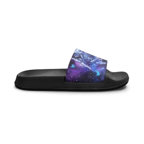 Image of Unisex Slides for Girls Boys Comfortable Slippers Slides Non-slip Shower Shoes House Fashion Thick for Indoor & Outdoor Gifts