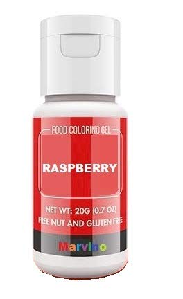 Marvino Color Gel Food Colouring, Vibrant Icing Colors Veg and Gluten Free Gel Icing Colors for Cake Decorating, Baking, Fondant, Slime Edible Food Dye Colour - (20ml) Bottles (Raspberry) (B08L96QZZB) Amazon Price History, Amazon Price Tracker
