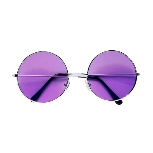 W WIDMANN MILANO Party Fashion - Lunettes années 70, avec verres colorés, lunettes hippie, star de la chanson, carnaval