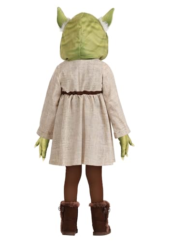 Disfraz de Yoda para niña con capucha y guantes miniatura 7