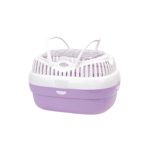 Ferplast Trasportino per conigli, porcellini d'india e ratti ALADINO LARGE Fessure di ventilazione, Comoda maniglia, Chiusura sicura, 36 x 26 x h 23 cm, Fucsia