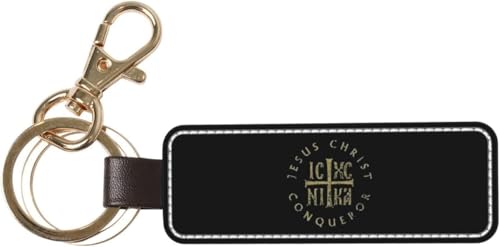 TAOACHENGIAN Icxc Nika Cross Orthodox Christian Jesus Christ Genuine Leather