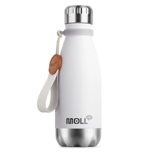Image of 9 oz Small Stainless Steel Insulated Water Bottles for School,White