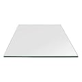 Dulles Glass 24" Square Glass Table Top - Tempered - 1/4" Thick - Flat Polished Glass - Eased Corner