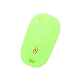 BROVACS Coque de protection en silicone compatible avec clé télécommande à 3 boutons Peugeot Citroën avec symbole lumineux CV9306 Vert fluo