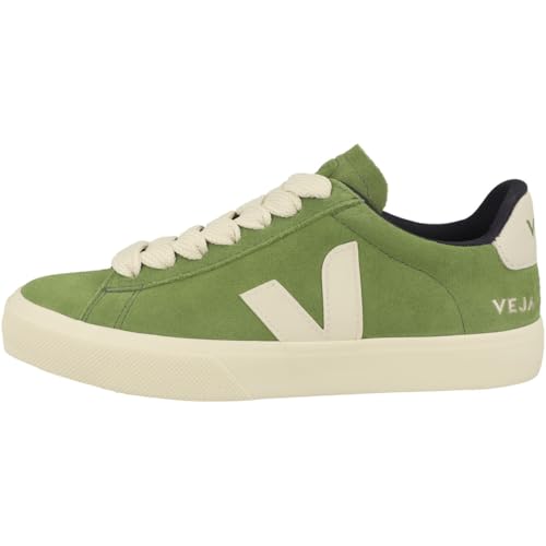 Veja Para Mujer. CP0320525 Zapatillas De Piel Campo Verde (38), Plano, Cordones, Casual