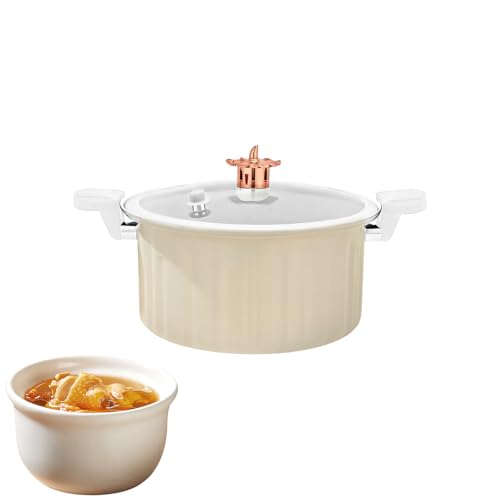 Miyanvuo Cazuelas con Tapa Antiadherentes - Sartén Antiadherente Utensilios Cocina,Recipiente para Cocina de Inducción Eléctrica Sopa Pasta Arroz Salsas Caldos Fritura