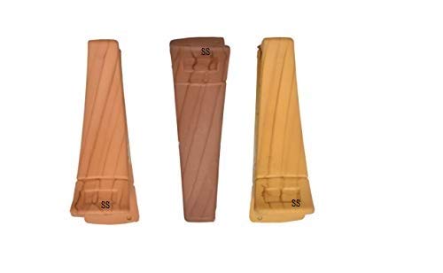 Soham international Wooden Colour Hair Clutch/Claws/Clips Combo of 3 Pieces for Girls and Women.