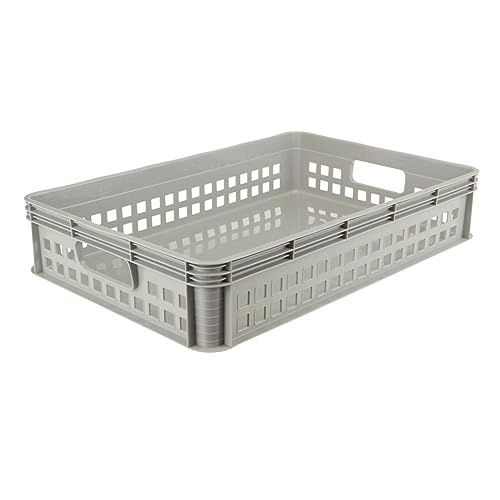 keeeper Transportkorb, Stapelbar, Polypropylen, Robert, Hellgrau, 1 x 22 l