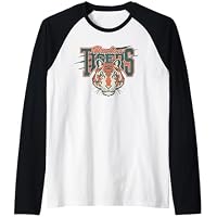 Stranger Things Hawkins Tigers Scratch Camiseta Manga Raglan