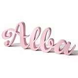 Nombre Decorativo Personalizado - Elige Letra, Color y Tamaño | Ideal para Habitaciones Infantiles y Eventos | Se Mantiene de Pie o para Colgar | Regalo Original para Bautizos, Comuniones y Bodas