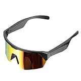 Sports Bluetooth Glasses,Bluetooth Cycling Sunglasses Premium Smart Glasses with UV Protection, Built-in Mic & Open-Ear Speakers, Voice Assistant Compatible for Android/iOS