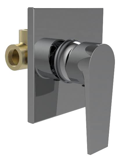 Image of Hindware Italian Collection F360053CP Element Single Lever Hot and Cold Mixer for Standalone Outlet, Brass with Chrome Finish