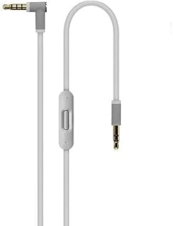 Cable Wire for Beats Headphones with Mic Remote Talk Control & Microphone for Beats by Dr Dre Monster Studio 1 2 3 Solo HD Pro Wireless Detox Headphone, Apple iPhone Android Lead Aux (Grey, 1.4m)