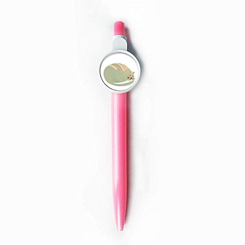 Stylo à bille rétractable chat bleu et motif animal kawaii