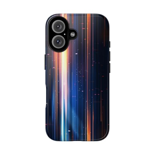 Coque iPhone 16 bleu rigide anti rayure brillante design moderne