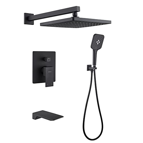 HomGoo Shower Faucet, Wall Mounted Shower System for Bathroom, High Pressure 9