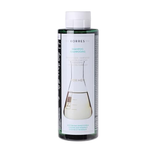 KORRES Cystine & Minerals Shampoo contro la caduta dei capelli per uomo, shampoo anti-caduta, senza siliconi e parabeni, 250 ml