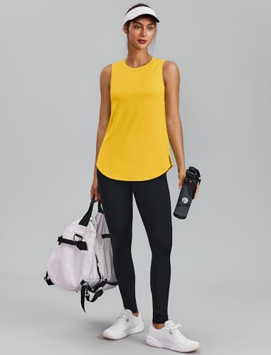 Image of PINSPARK Workout Tank Tops for Women UPF 50+ Side Slits Athletic Gym Shirt