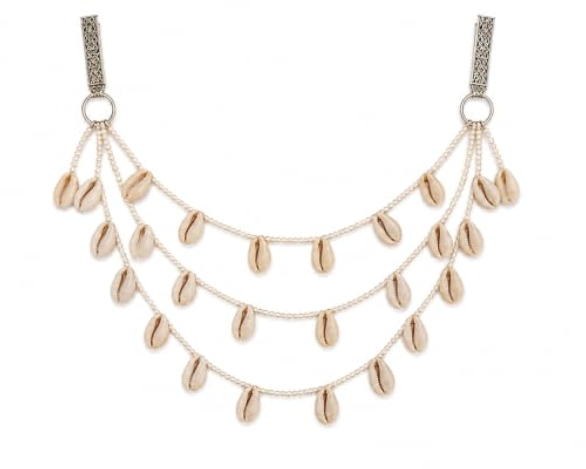 Cowrie Shell Pearl Layered Kamarbandh for Women