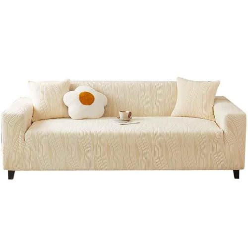 Housse de canapé velours chaud extensible salon 3 places - 4