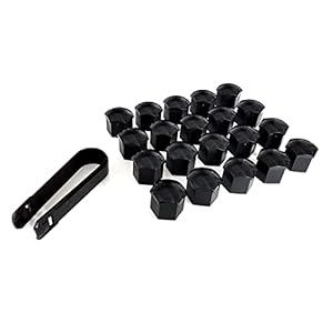 Skoda 000071215P041 Czarne Błyszczące Nakładki Śrub