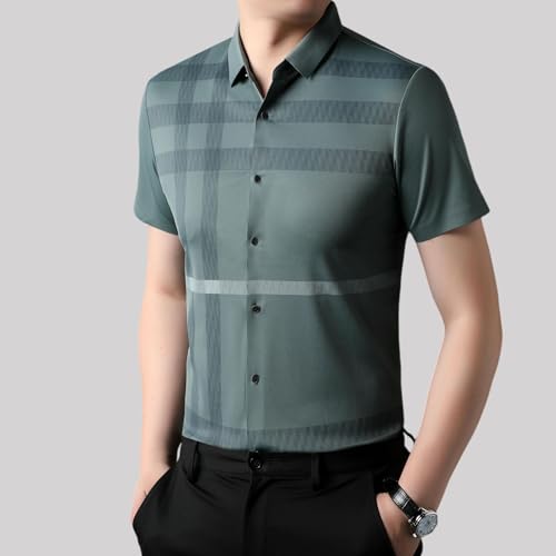 Chemise homme manches courtes ample décontractée et fluide - 3