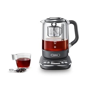 Joydeem Hot Tea Maker, Glass Electric Ketle with Auto Lift Tea Infuser and Temperature Control, 1.7L, JD-ZC6088G