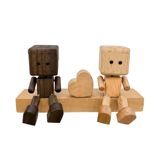 Ornement de véhicule en bois précieux avec figurine de couple et senteur