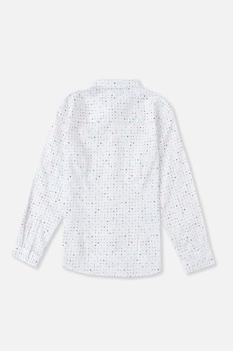 Image of Allen Solly Boys' All-Over Print Shirt | Bow Tie Detail | Regular Fit | Wedding & Festive