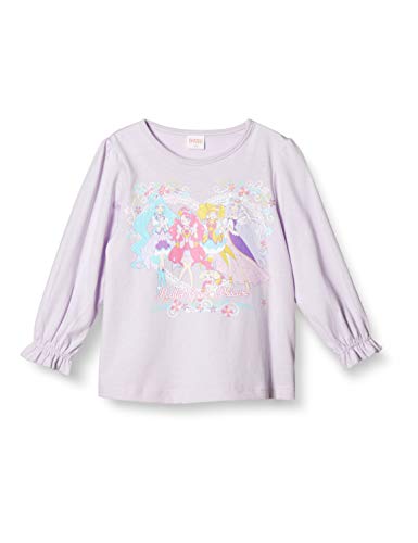 [プリキュアシリーズ] 女児長袖Tシャツ FG9142、ヒーリングっどプリキュア玩具付き長袖Tシャツ20秋冬 パープル 日本 100 (日本サイズ100 相当)