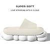 BHFRGAS Sliders Cloud Slippers Women Men,Non-Slip Mens Womens Slippers Cloud Sliders,Soft Flip Flops with Thick Sole for Shower Bathroom Pool Beach,Beige, 5-5.5 UK #1