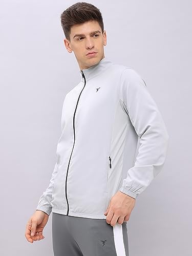 Image of TECHNOSPORT Men's Solid Polyester Techno Lite Jacket With SPF50+ And Microbial Properties