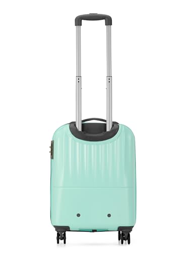Image of Genie Palm Plus 55cm Trolley Bag, Hard Side 8 Wheel Carry on Luggage - Fresh Mint, Travel Bag for Women