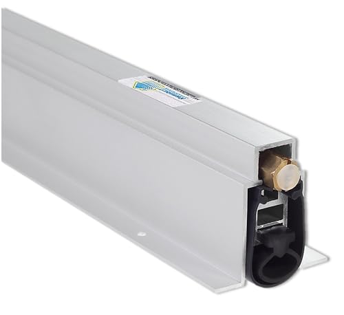 Automatic Door Bottom - Heavy Duty High Sound Control Door Seal with Double Neoprene Bulb Bottom Door Seal - 1" Drop - Fully Mortised Automatic Door Sweep.