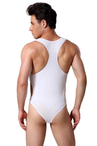 Mendove Men's Leotard Sport Undercloth Buckled Open Thong Bodysuit4