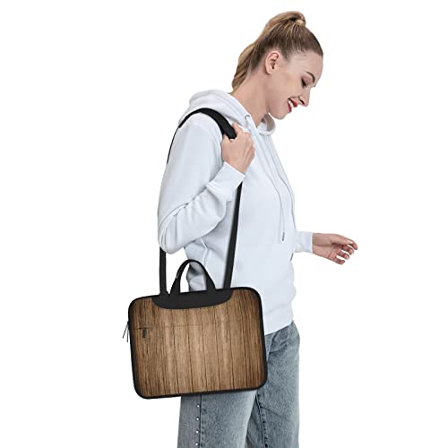 Bolso para portátil unisex con textura de tablones de madera miniatura 7