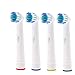 NaiCasy 4PCS / Pack de Repuesto Cabezas de Cepillo de Dientes Extra cerda Suave del Cepillo de Dientes eléctrico Cabezas de Cepillo Compatible con Oral-B para Las encías y los Dientes sensibles