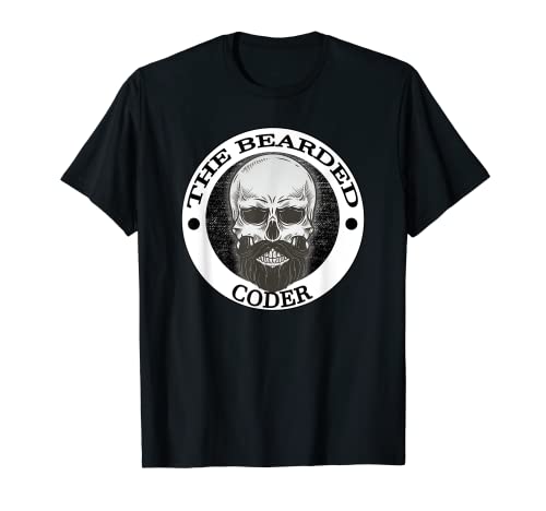 Funny The Bearded Coder Programmation informatique T-Shirt