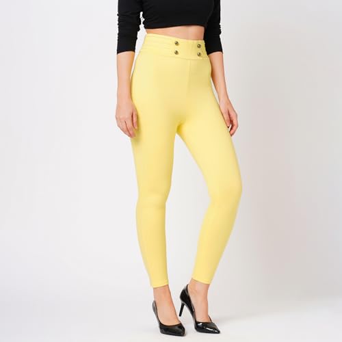 Image of Globus Women Treggings (3641977001 Lime Yellow 28)