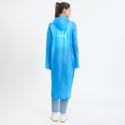 Image of ZEEL Unisex Outdoor Rain Poncho for Adult, Waterproof, Lightweight & Packable, Polyester Pullover Full Sleeves Hooded Rainwear, Poncho for Camping, Hiking, Travelling (EQRT101 AZ30, Free Size)