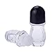 2PCS 50ml 1.7oz Botella de Desodorante Roll-on de Vidrio Transparente Recargable vacía con Bola de Rodillo de plástico Contenedor cosmético Soporte de Frasco de Vial para Perfume de Aceite Esencial