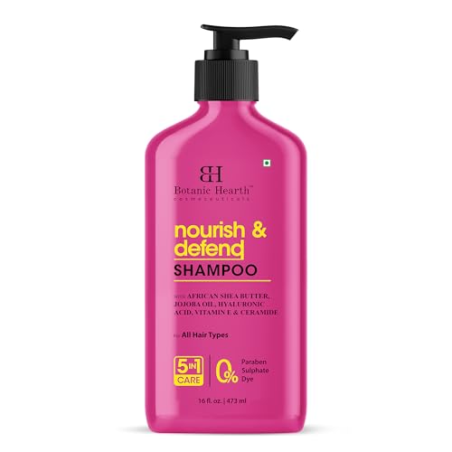 Image of Botanic Hearth African Shea Butter Shampoo Infused With Jojoba Oil, Hyaluronic Acid, Vitamin E & Ceramide | Clarifying Shampoo To Nourish, Defend & Strengthen Hair | For All Hair Types, 16 Fl Oz