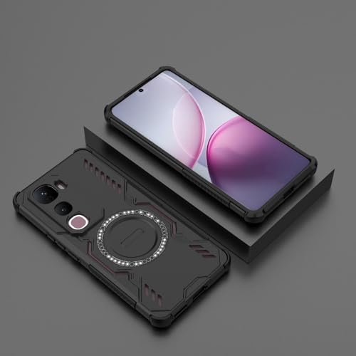 Image of Back Cover Case for Vivo Y400 Pro 5G | 360 Protection Mobile Phone Case Mag-Safe | Camera Protection | Vivo Y 400 Pro Back Cover /Vivo Y400 Pro 5+G - Black TPU+PC