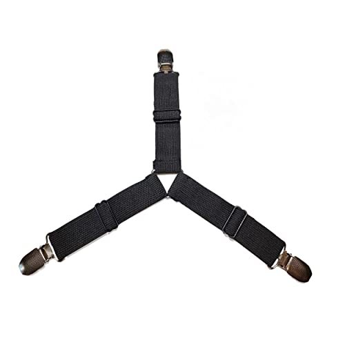 [Hood's Flags] Set of 2 Heavy-Duty Triangle Elastic Hood Cover Fasteners – Metal Clips with Bungee Cord for Car Hood Wraps