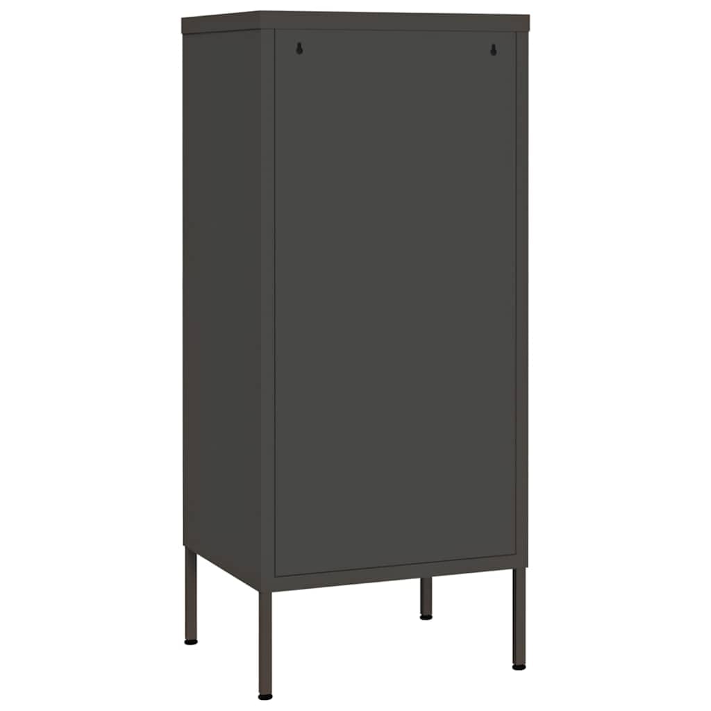vidaXL Lagerschrank Sideboard Kommode Anrichte Stahlschrank Schrank Beistellschrank Mehrzweckschrank Bücherschrank Standschrank Anthrazit 42,5x35x101,5cm Stahl