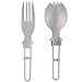 Agatige Cuchara y Tenedor Plegables Cubiertos para Acampar, Cubiertos de Titanio portátiles Vajilla para Viajes al Aire Libre Picnic Camping Senderismo(Fork Spoon)